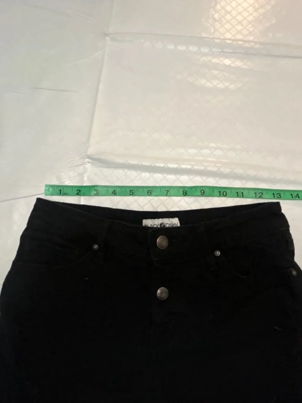 Black Daisy Black Denim Jean Shorts High Rise‎ Women’s